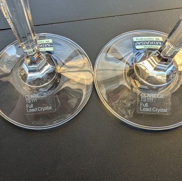 Vintage Mikasa Crystal Claridge Champagne Flutes - 2 Discontinued - Picture 9 of 10